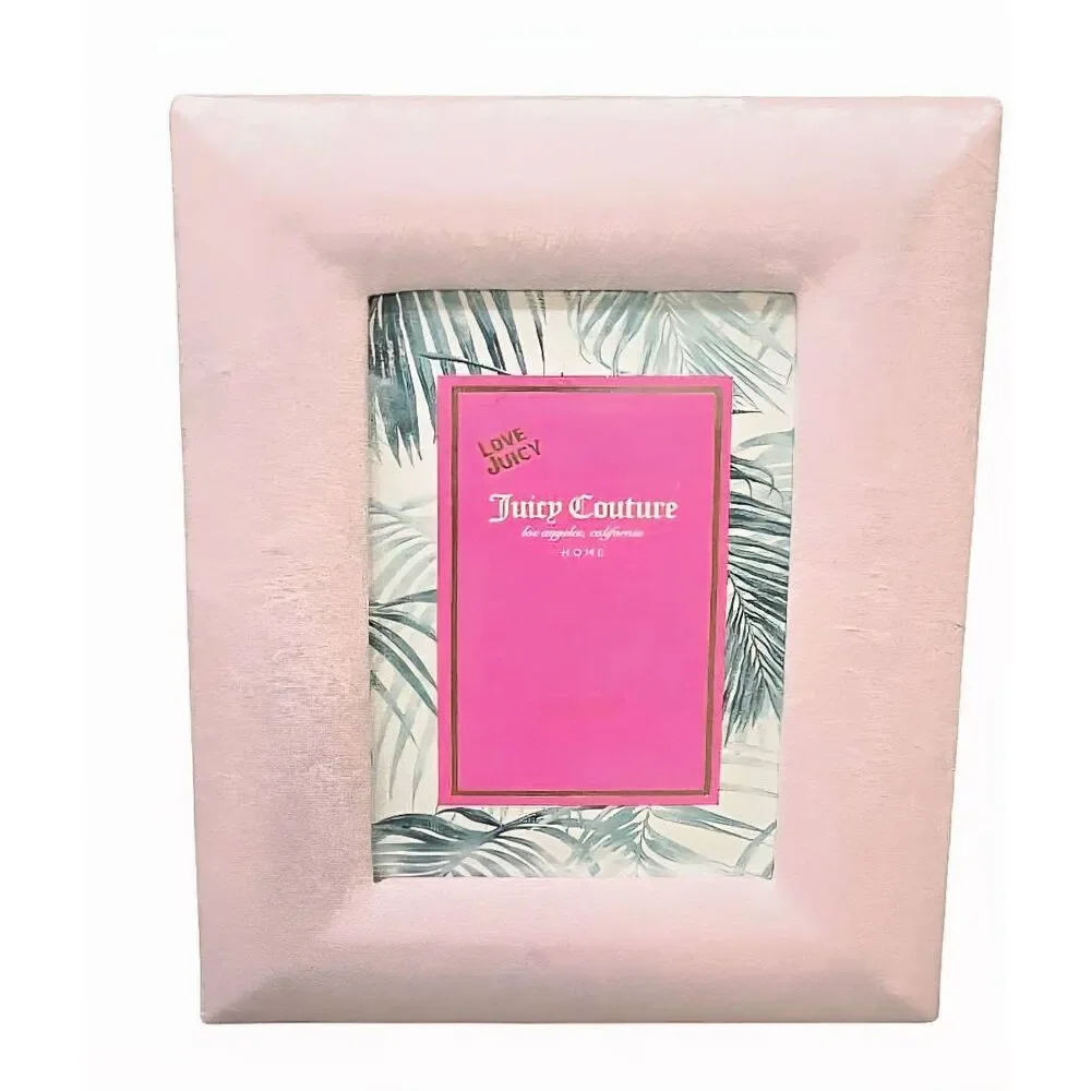 Juicy Couture Home‎ Velour 5 x 7 Picture Frame- Light Pink